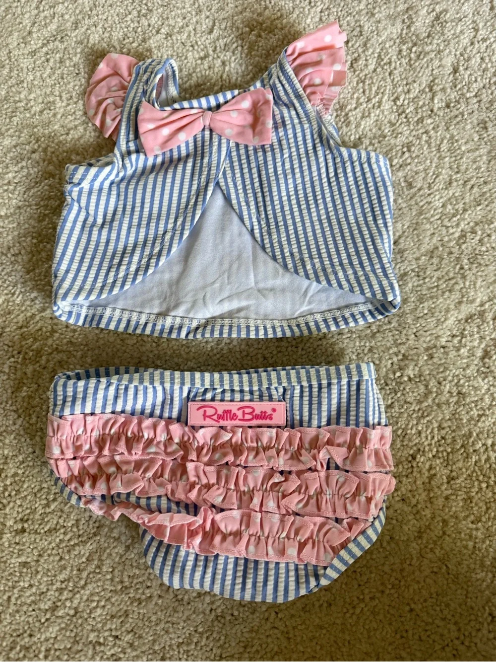 Lot of 3 Ruffle Butts Swimsuits 6-12m